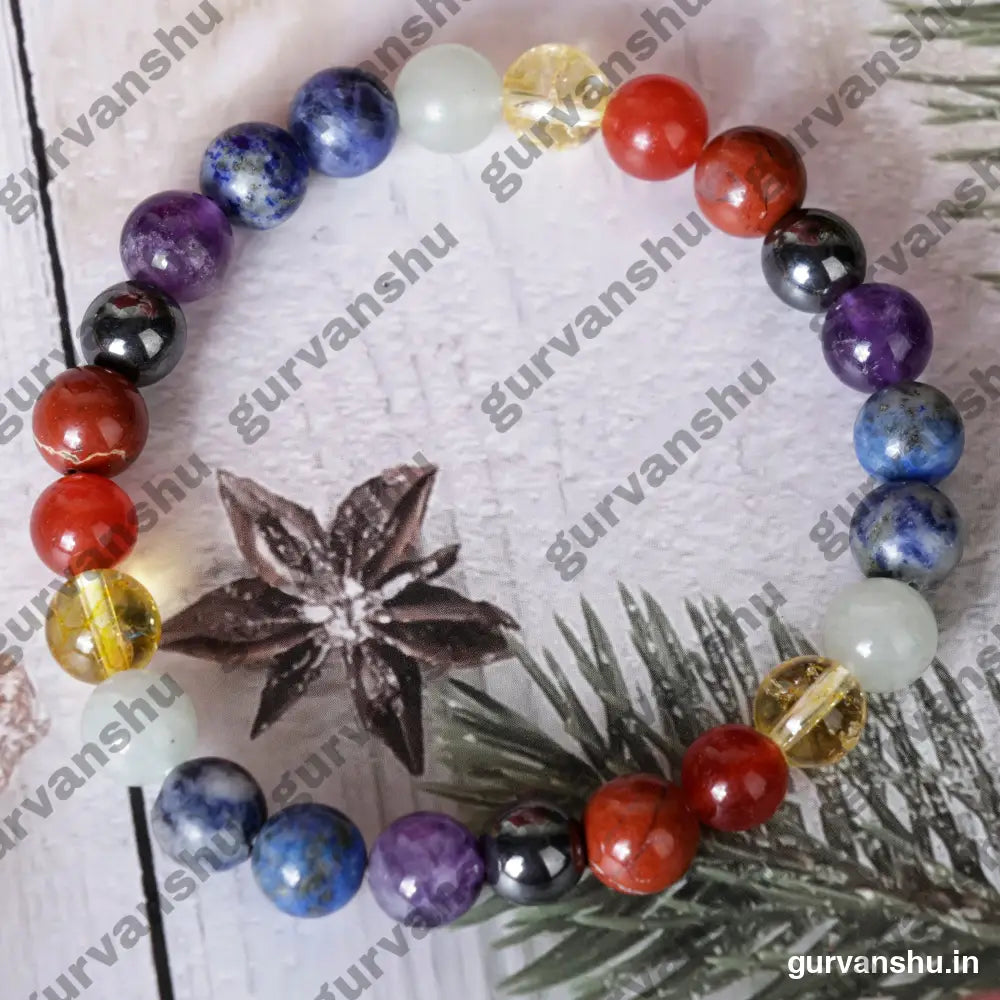 7 Chakra Stone Bracelet (8mm)