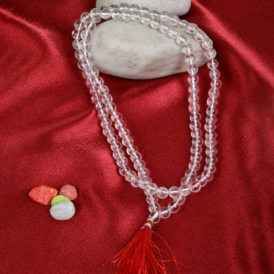 Premium Clear Quartz Mala (Sphatik Mala)