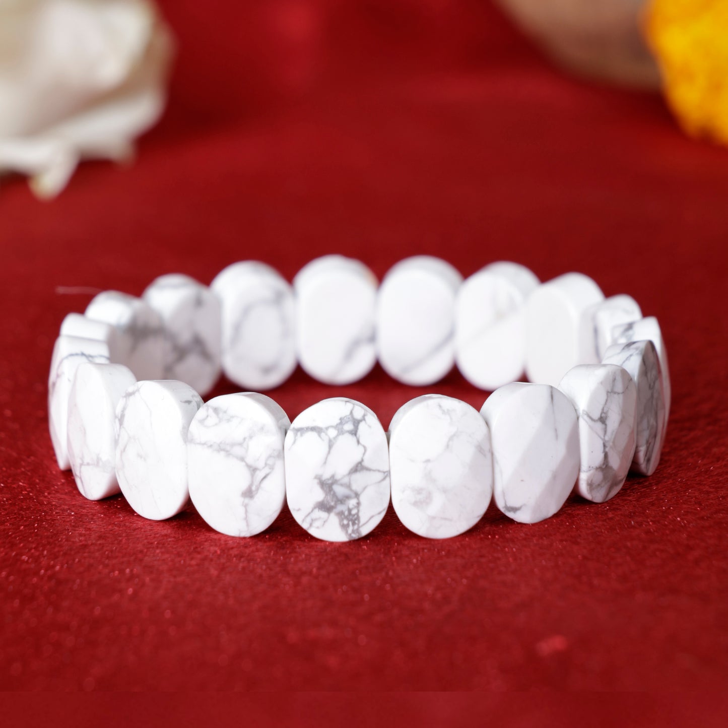 Howlite Stone Faceted Bracelet