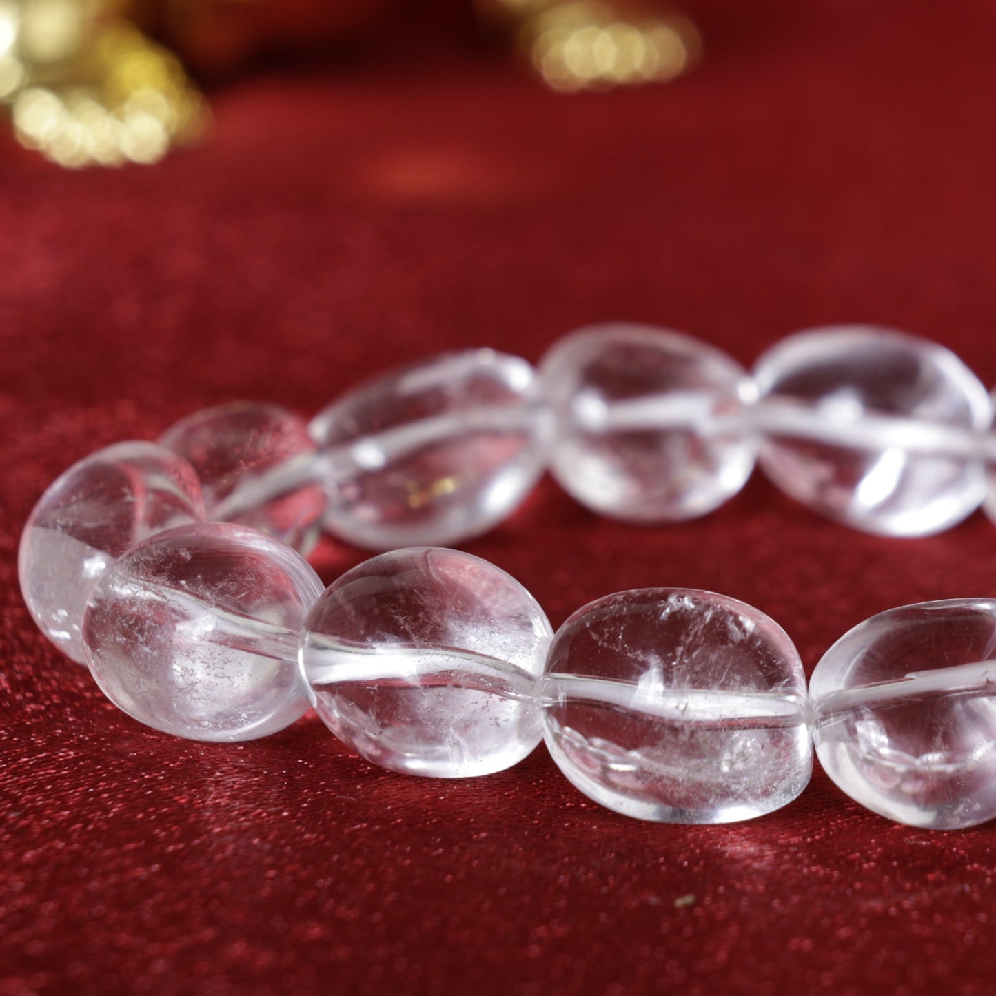 Tumbled Clear Quartz Stone Bracelet(12mm approx)
