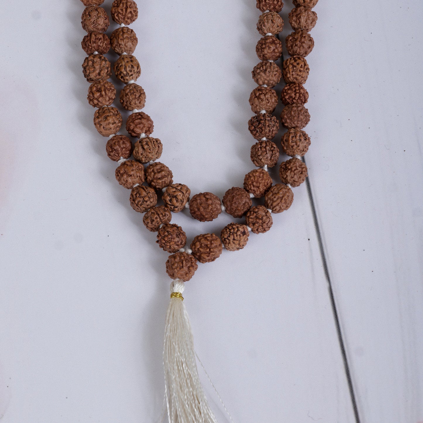 Natural rudraksha mala uncolored