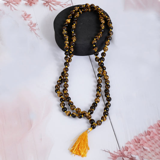 Tiger eye stone mala