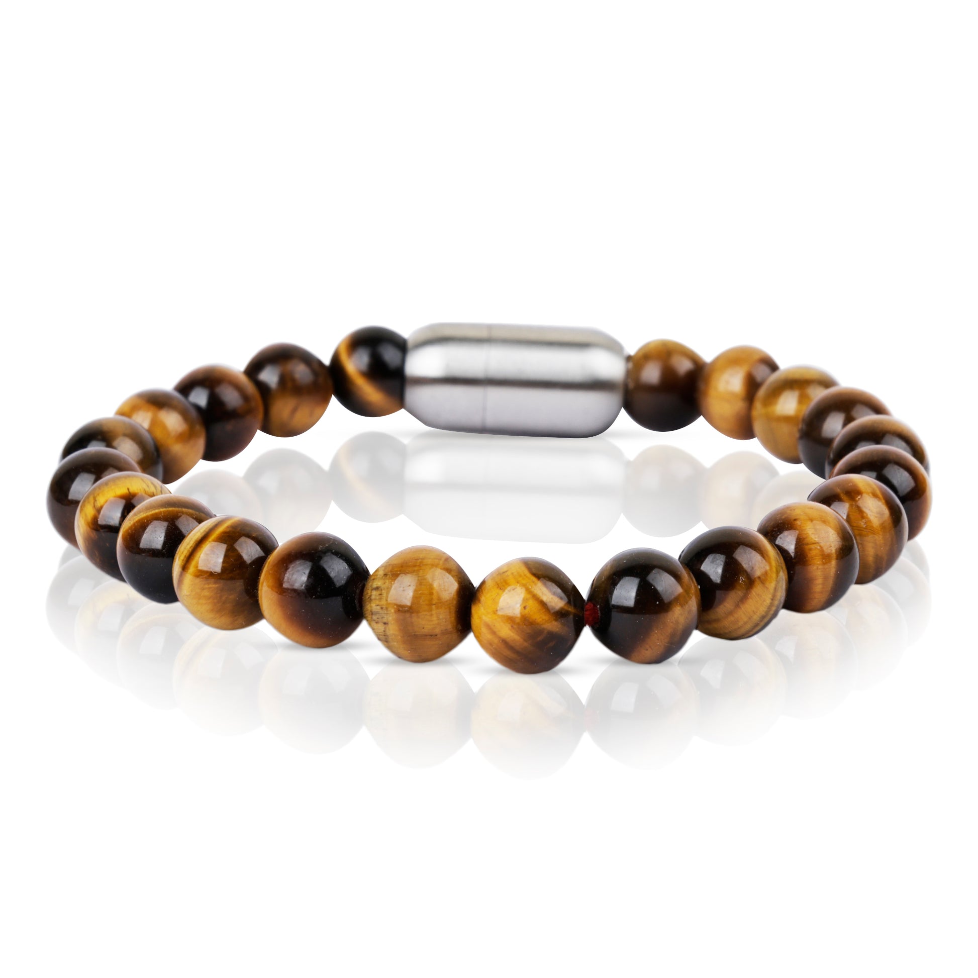 Tiger eye stone bracelet with magnetic lock(8mm)