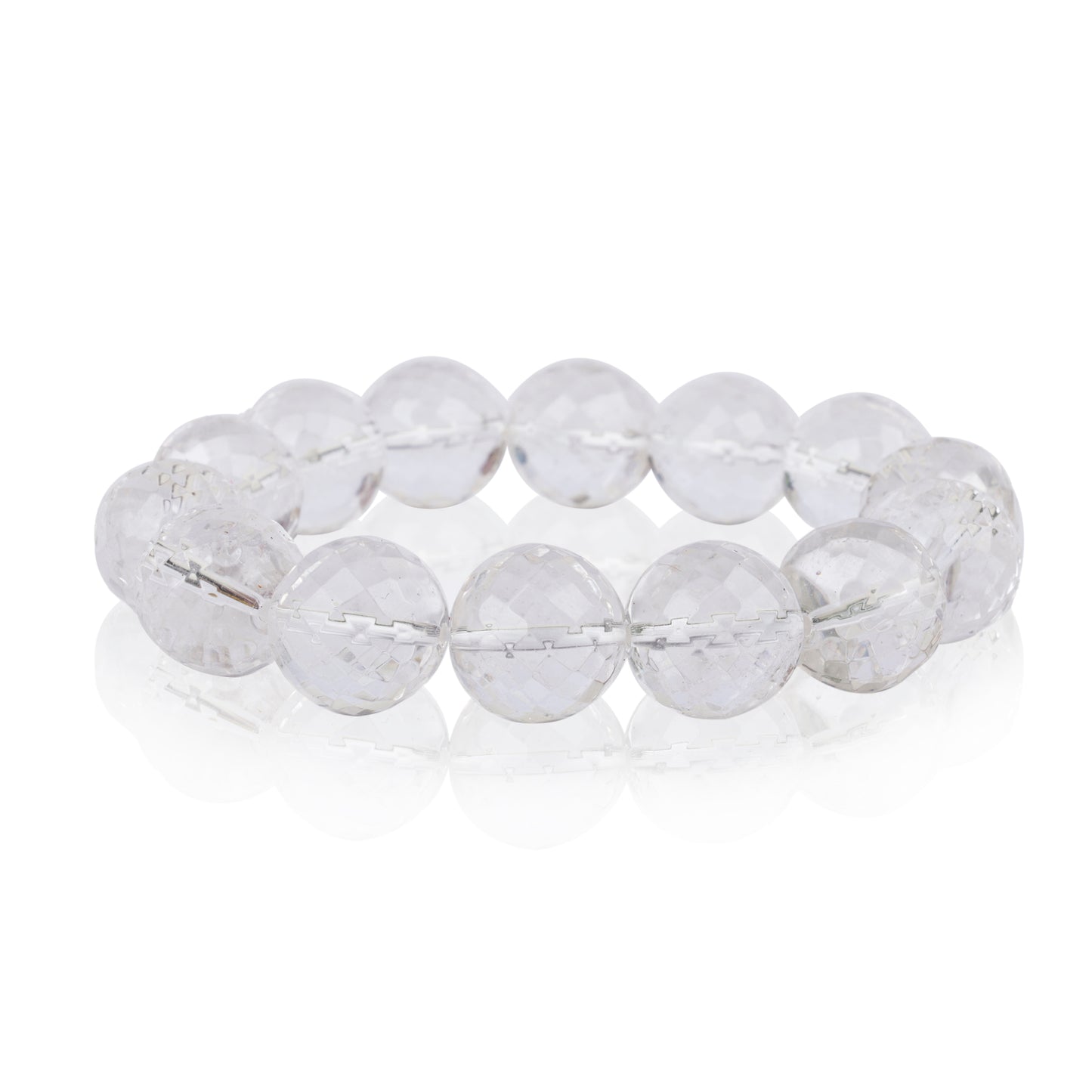 Clear Quartz Diamond Cut Bracelet