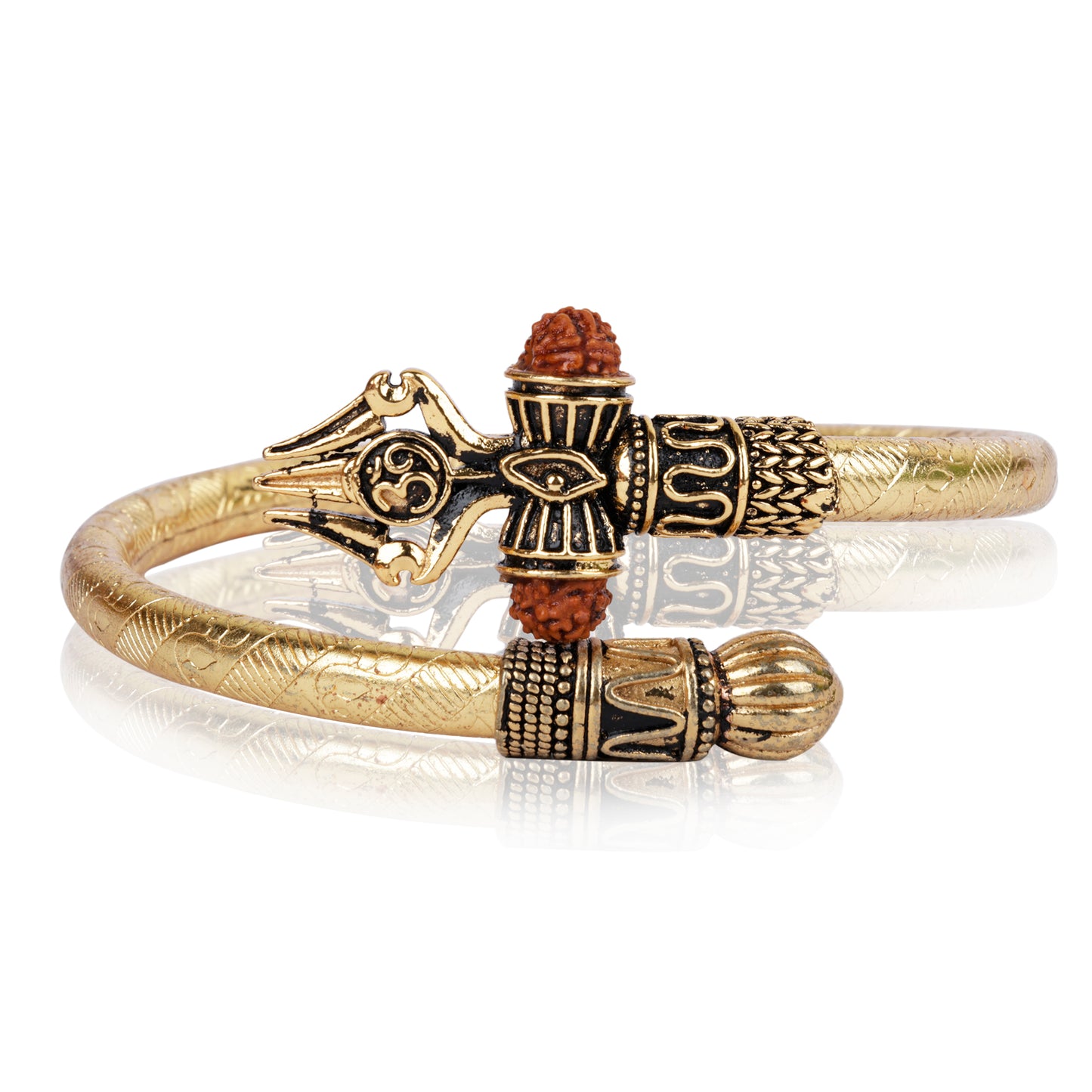 Shiv trishool with Rudraksha Brass Kada