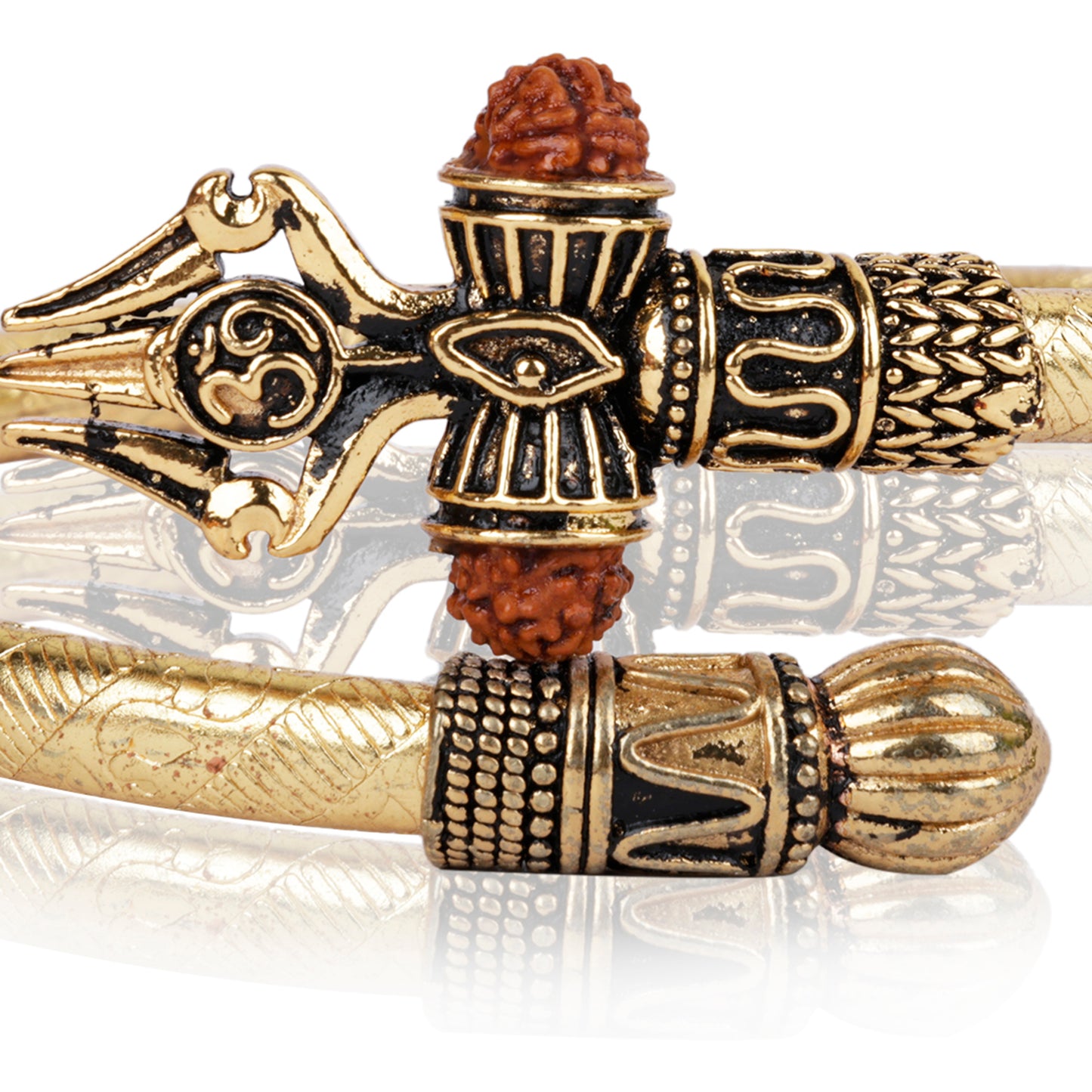 Shiv trishool with Rudraksha Brass Kada