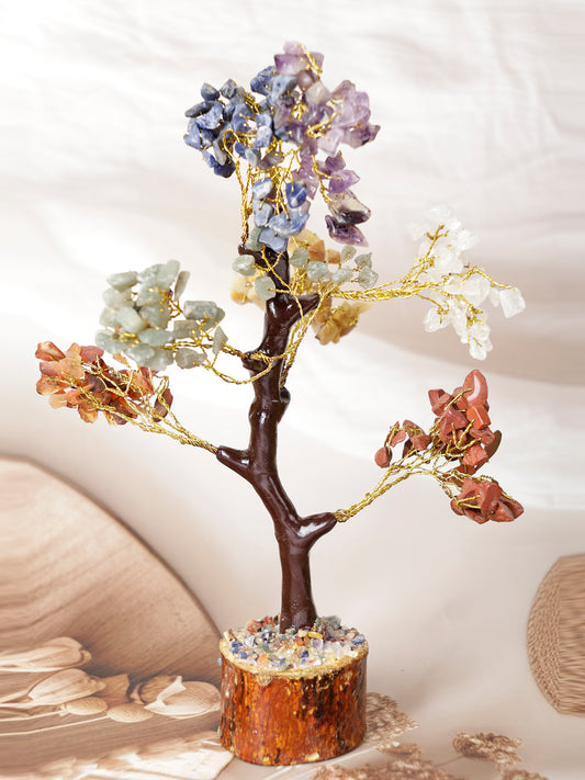 7 Chakra Stone tree 300 chips(10-11 inch)