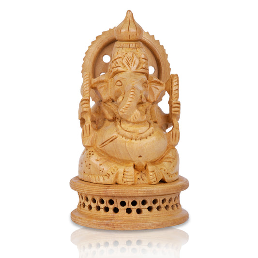 Wood Lord Ganesha Idol