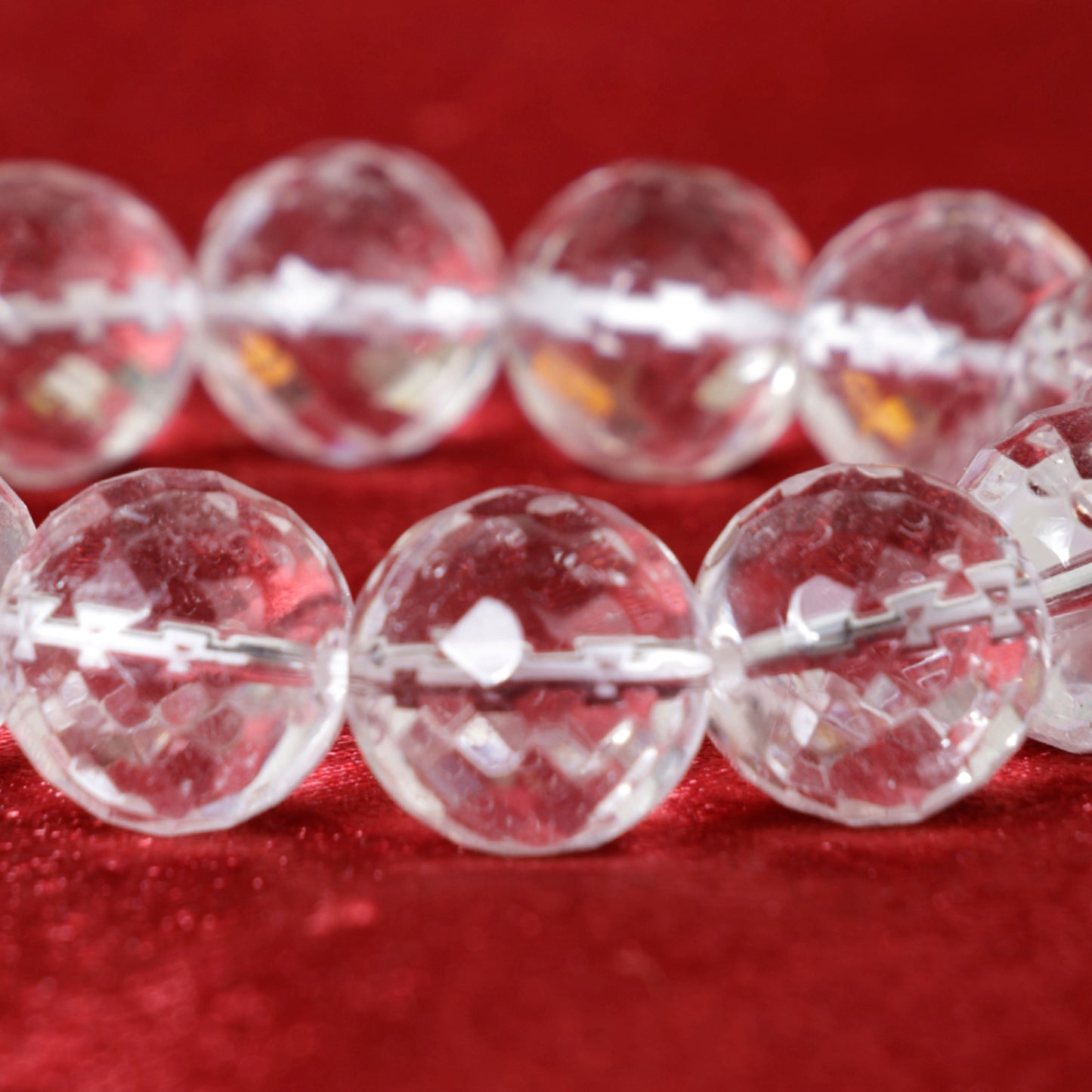 Clear Quartz Diamond Cut Bracelet