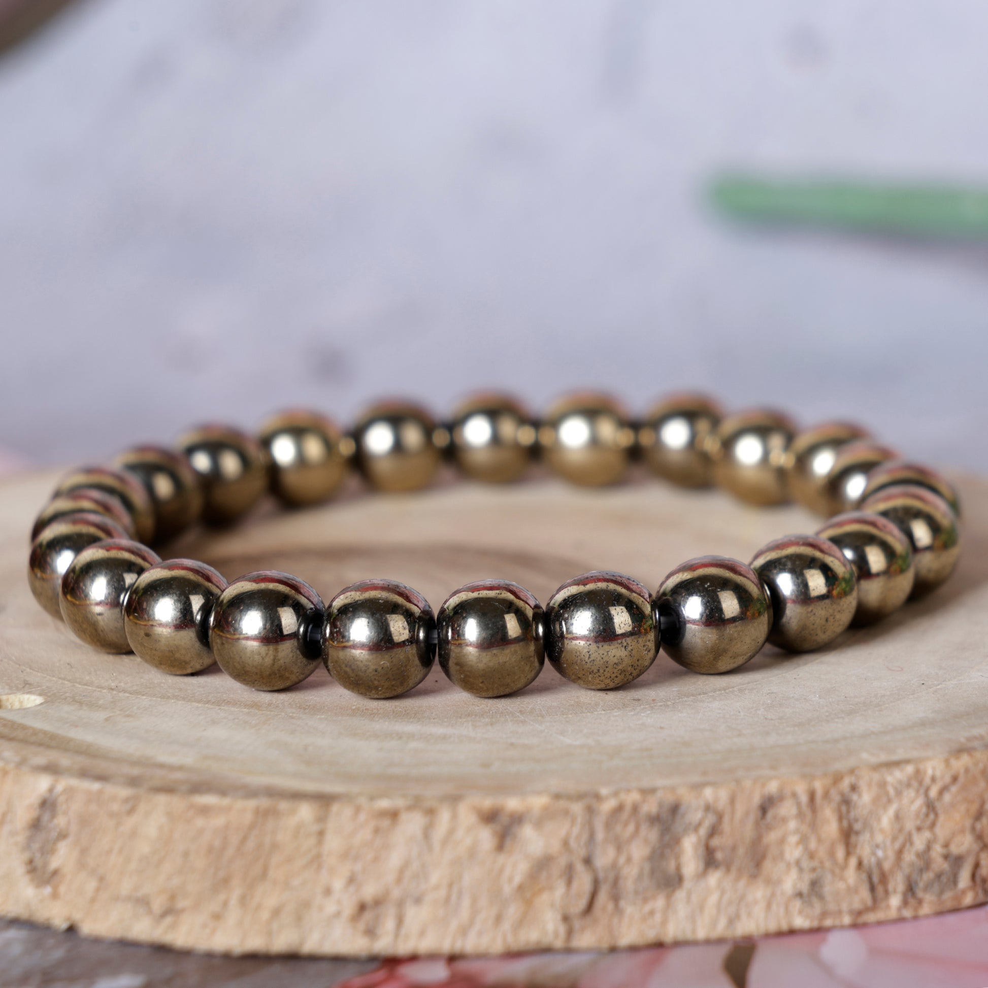 Golden Hematite Bracelet(8mm)