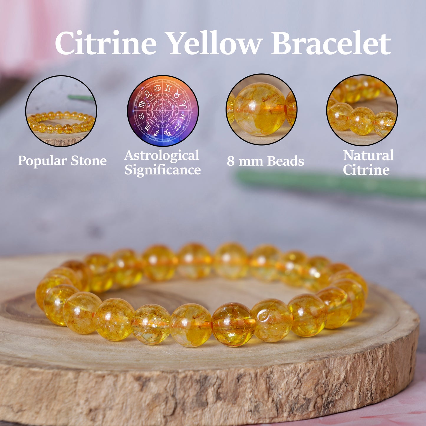 Citrine Bracelet Yellow