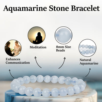 Aquamarine Stone Bracelet