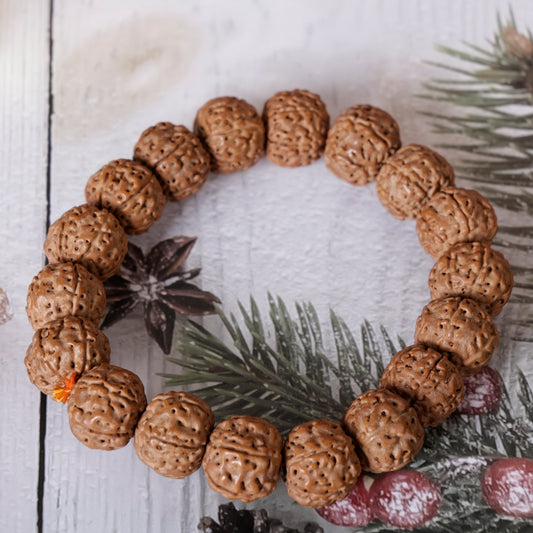 Premium Rudraksha Bracelet (Semi Pathri) 13-14mm