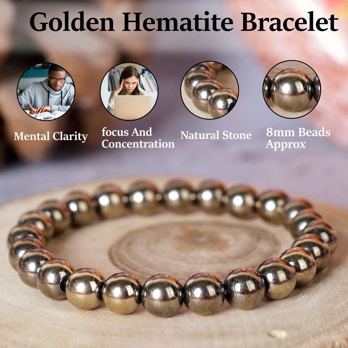 Golden Hematite Bracelet